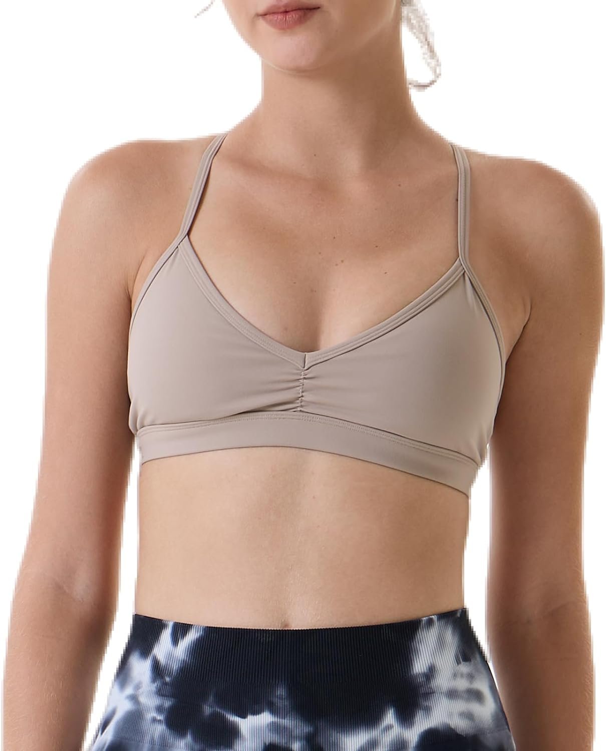 AUROLA Mercury Workout Sports Bras Women Athletic Removable Padded Backless Strapy Minimal Crop Top