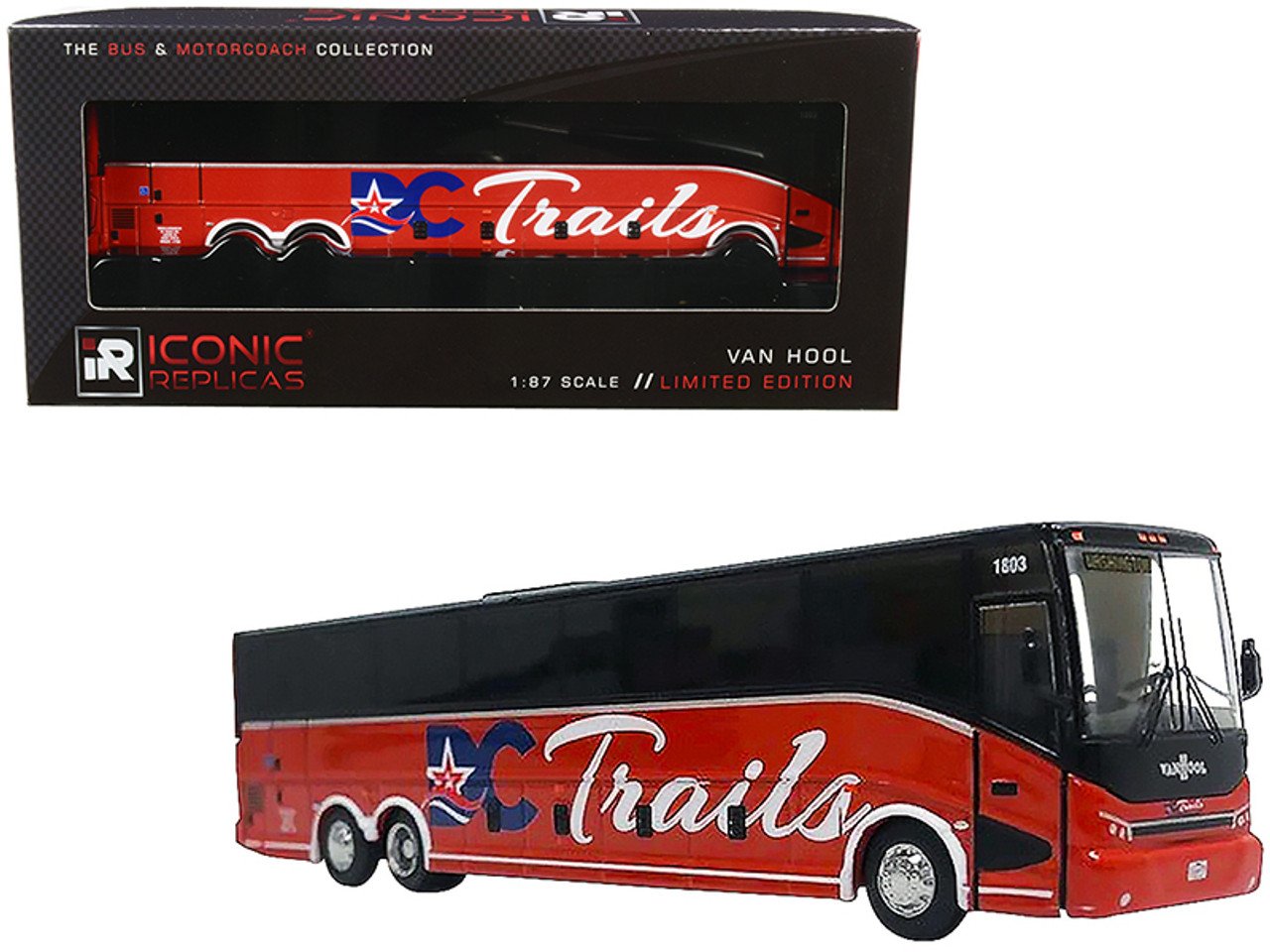 Iconic Replicas Vanhool CX-45 Flix Coach Bus 1/87 Scale-HO Scale-Rare New Old Stock 5 Long Adult Collectible