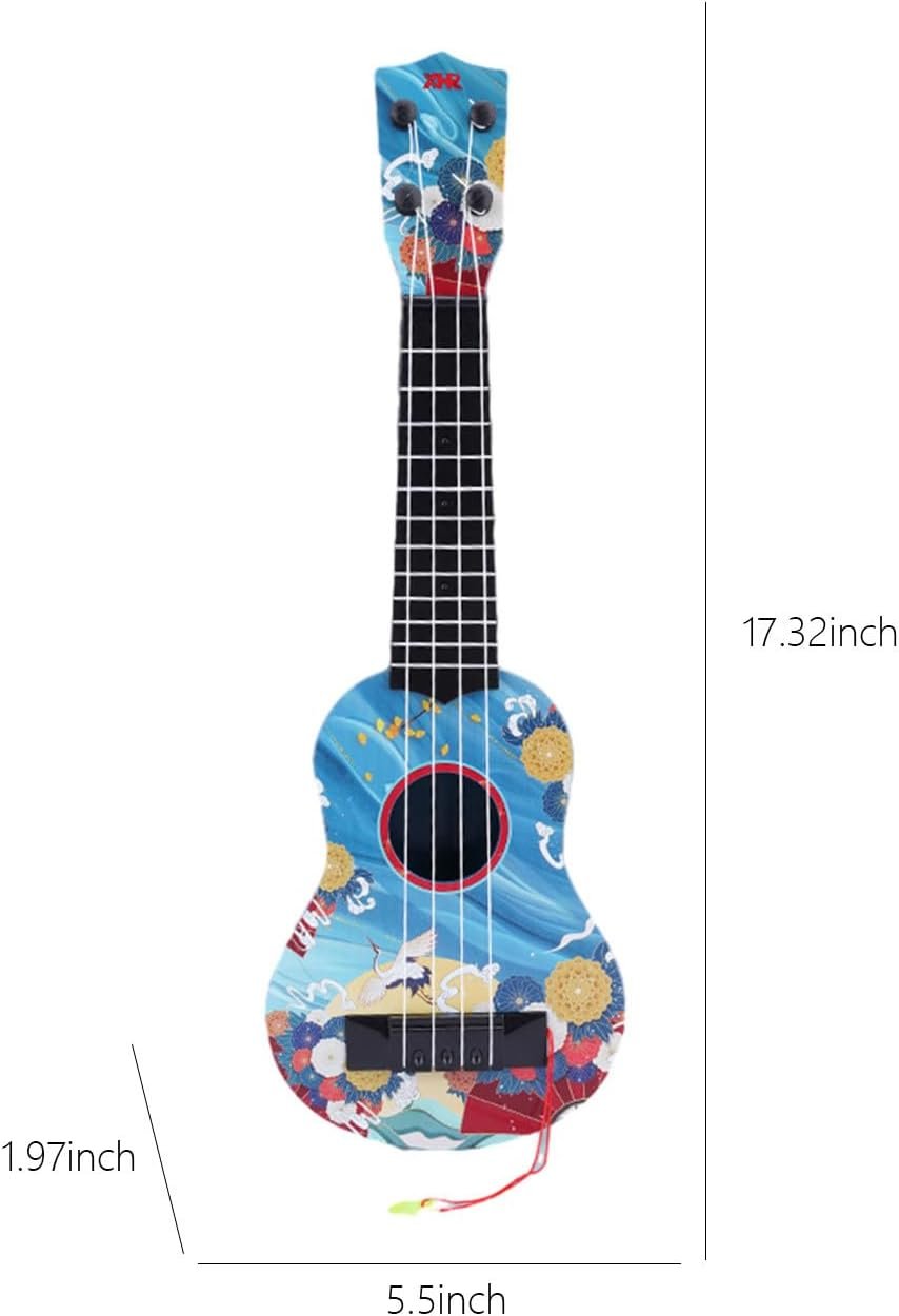 Ukulele Toy for Children, Beginner Simulation Instrument, Enlightenment Music Toy, Kids Beginners Guitar Musical Instrument, Early Educational Learning Musical Instrument Gift for Age 3+ (C)