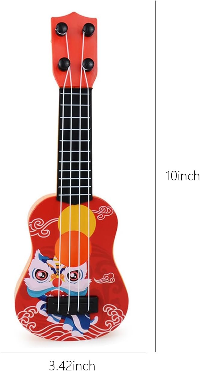 Ukulele Toy for Children, Beginner Simulation Instrument, Enlightenment Music Toy, Kids Beginners Guitar Musical Instrument, Early Educational Learning Musical Instrument Gift for Age 3+ (C)