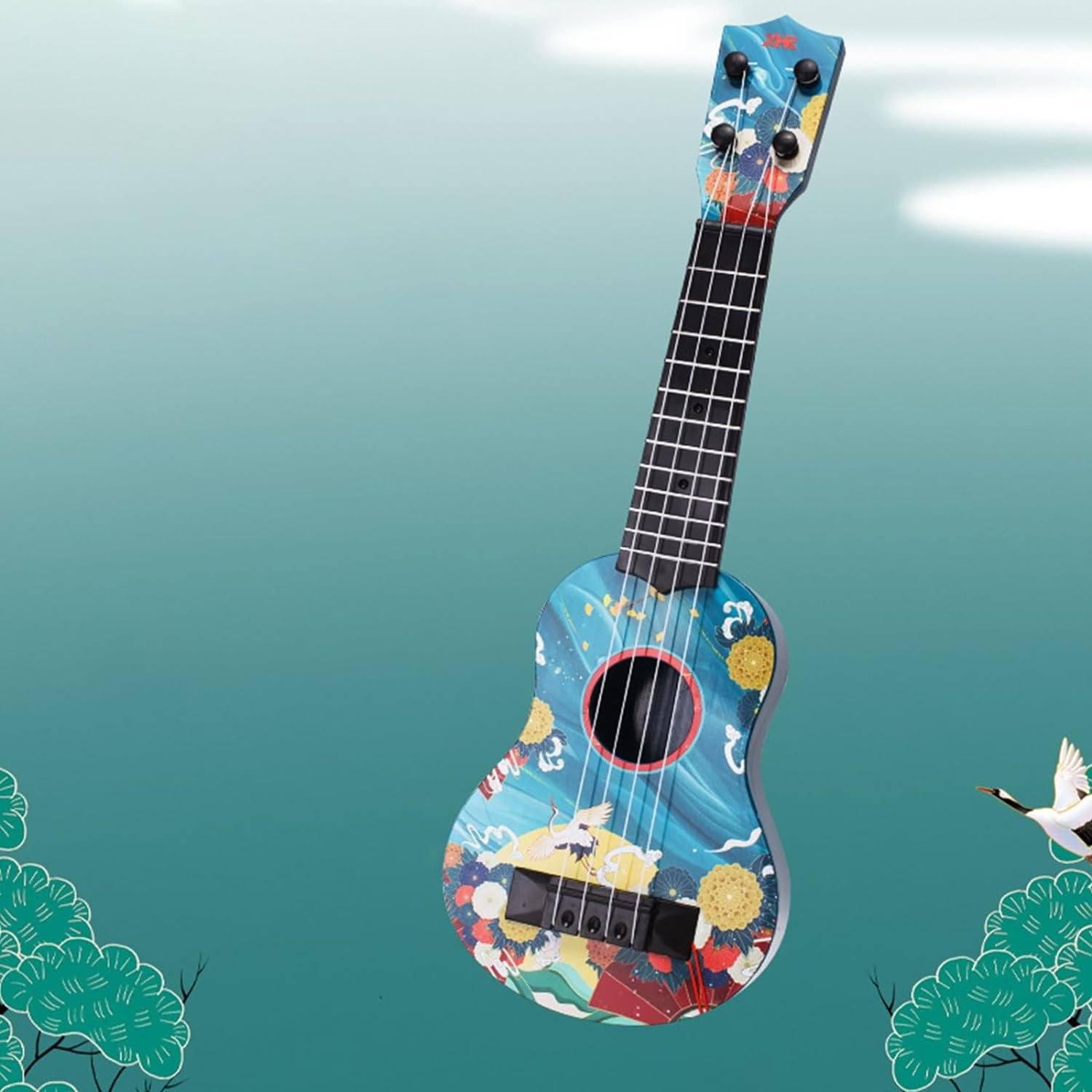 Ukulele Toy for Children, Beginner Simulation Instrument, Enlightenment Music Toy, Kids Beginners Guitar Musical Instrument, Early Educational Learning Musical Instrument Gift for Age 3+ (C)