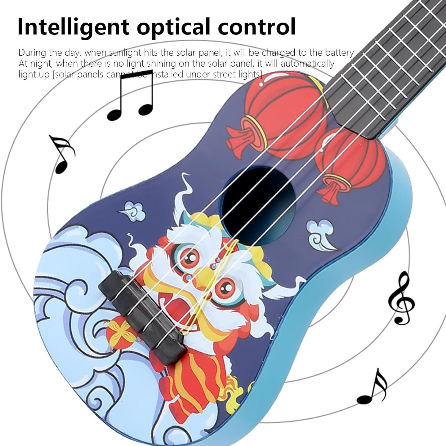 Ukulele Toy for Children, Beginner Simulation Instrument, Enlightenment Music Toy, Kids Beginners Guitar Musical Instrument, Early Educational Learning Musical Instrument Gift for Age 3+ (C)