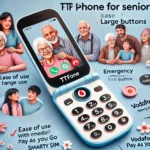 TTfone flip phones for seniors, highlighting ease of use, large buttons, and an emergency SOS butt