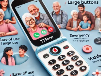 TTfone flip phones for seniors, highlighting ease of use, large buttons, and an emergency SOS butt